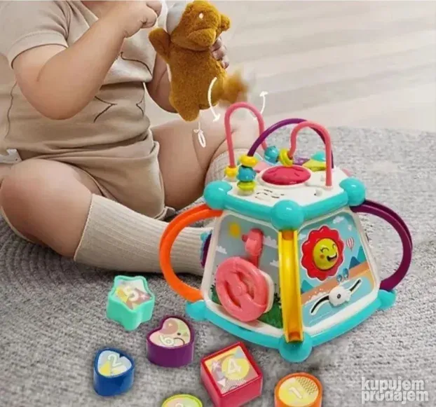 Edukativna interaktivna kocka za bebe 7u1 - novo