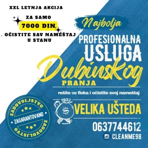 Dubinsko pranje namestaja