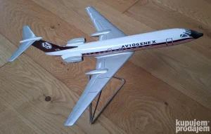AVIOGENEX Tupoljev Ty-134 YU-AHY 1:100 retka maketa iz 1968