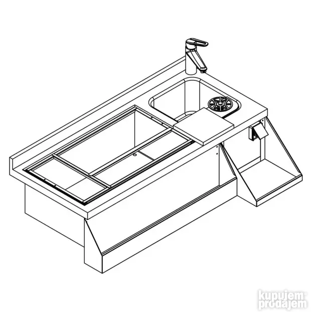 Rashladni sto za bar i piće 1600x600mm