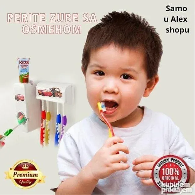 Dečiji dozer za pastu i držač četkica