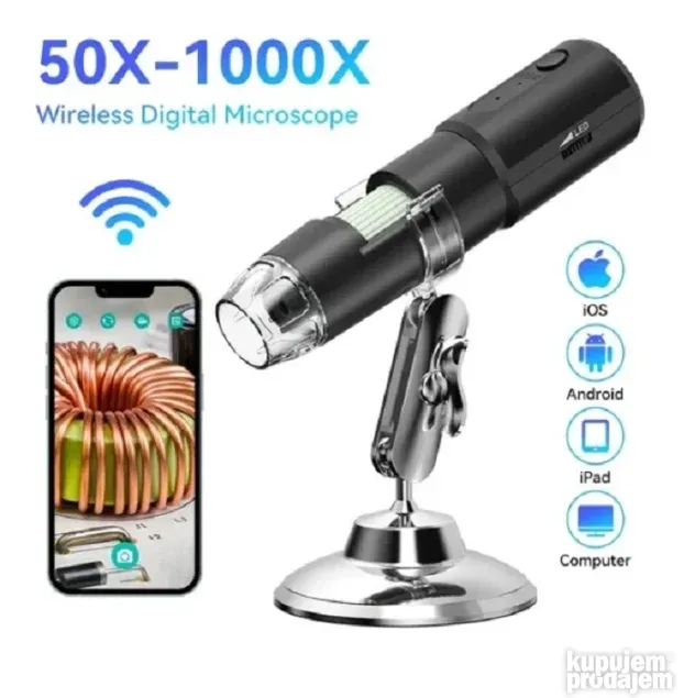 wifi digital mikroscop 50X-1000X uvecanje/NOVO