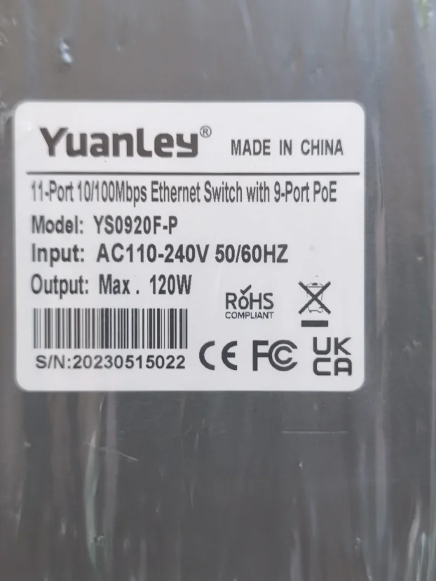 Gigabit 11 port Ethernet Switch 9 Port PoE Yuanley