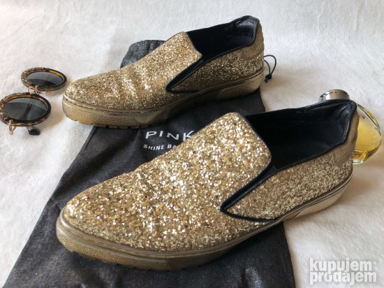 PINKO ORIGINAL zlatne mokasine patike 39