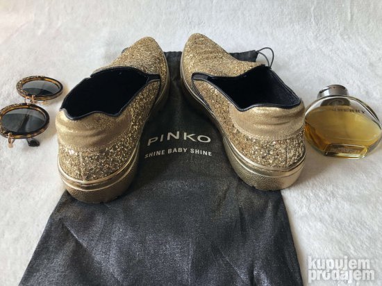 PINKO ORIGINAL zlatne mokasine patike 39