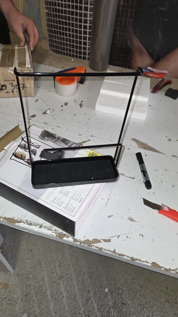 YAMAZAKI Tower 6988 stalak za nakit, čelik, crna