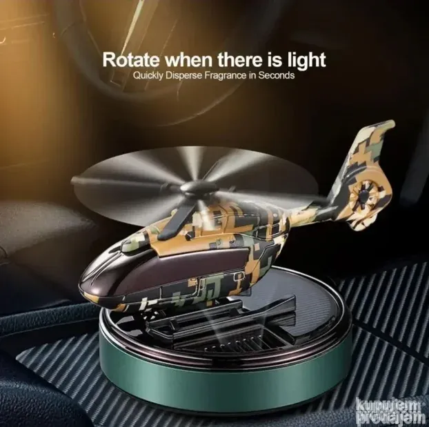 Miris za auto Solarni Difuzor Mesec Foka i Helikopter