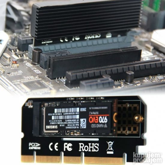 Adapter NGFF M.2 SSD na PCIE Novo Ima Akcijana stanju