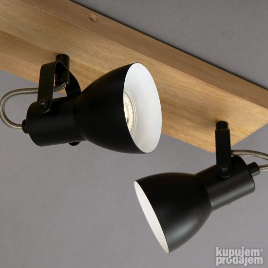 Plafonjera luster drvo metal retro - Brilioner