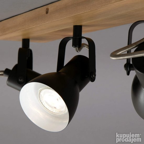 Plafonjera luster drvo metal retro - Brilioner