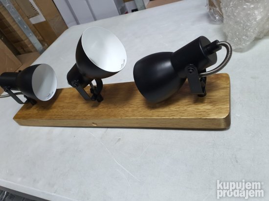 Plafonjera luster drvo metal retro - Brilioner
