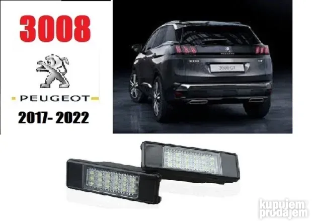 Led sijalice za tablicu Led lampe - Peugeot 3008 - 2017-