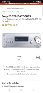 AV resiver Sony STR-DA2000 i 5 zucnika vrhunskog kvaliteta.