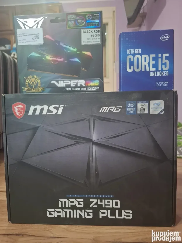 intelI510600k+MsiZ490gmgplus+DDR43600+kuler