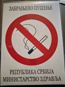 Zabranjeno pusenje - nalepnica