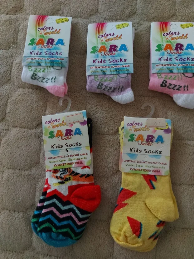 Zenske decije carape Sara Socks, pamuk 100%