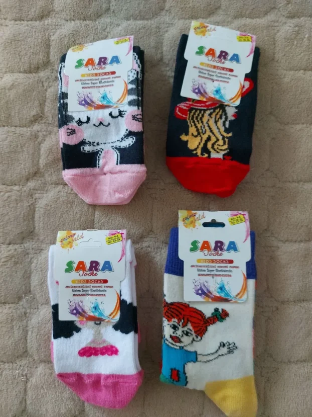 Zenske decije carape Sara Socks, pamuk 100%