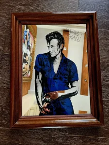 James dean staro ogledalo  slika u novom ramu  46 cm