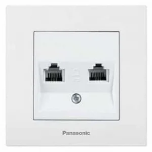 Bela telefonska dupla priključnica CAT3 RJ11 WKTC0403-2WH