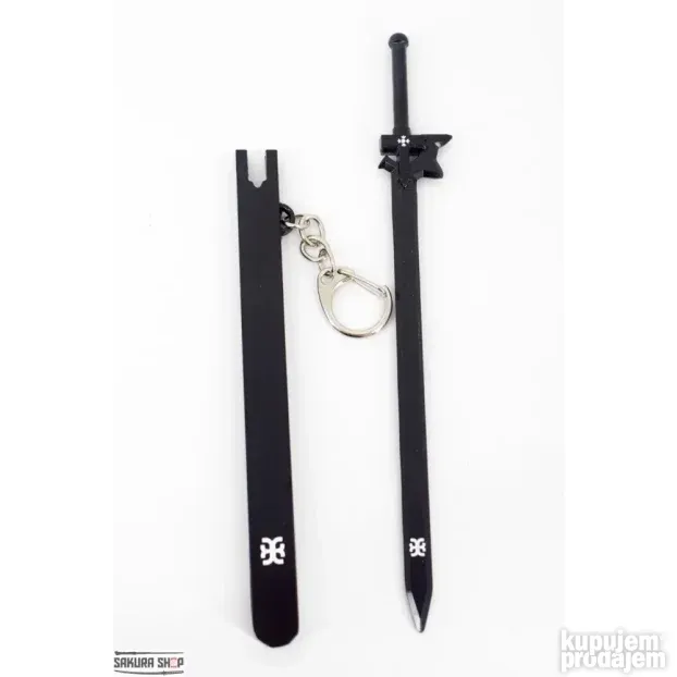 Sword Art Online Black Sword Mač Metalni Privezak V003 (B178
