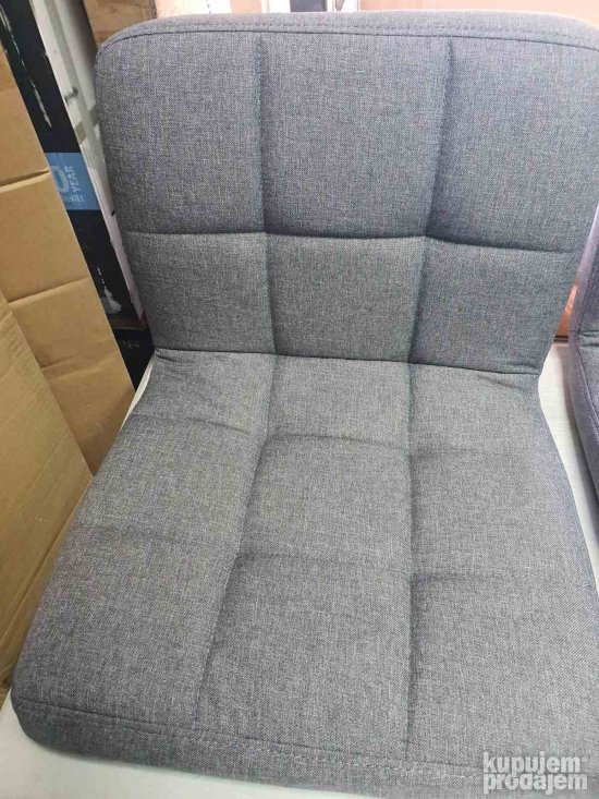 Set 2 Barske Stolice Sive do 200Kg - Songmics
