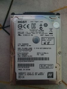 Akcija! HGST 1T Sata 6.0Gb/s 2,5Inc