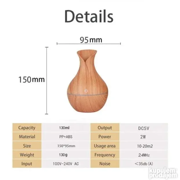 Aroma difuzer-ovlaživač i osveživač vazduha NOVO