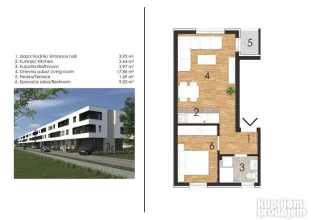 Jednoiposoban - Odličan kvalitet - 38m2