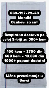 Dzakovi za sut/beli dzakovi/pp vrece BESPLATNA dostava