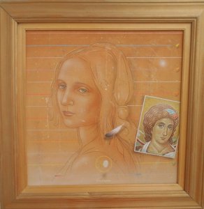 Secanje na andjela, Bozidar Damjanovski, akril-glina na plat