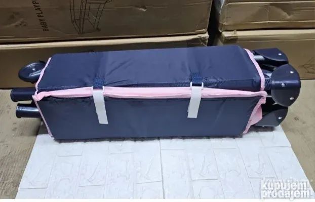 Prenosivi krevetac 2u1 za bebe decu do 4god pokretni pink