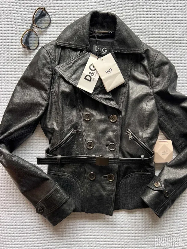 DOLCE & GABBANA ORIGINAL NOVA zenska kozna jakna 40 ili L