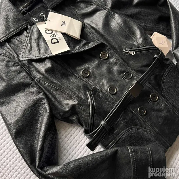 DOLCE & GABBANA ORIGINAL NOVA zenska kozna jakna 40 ili L