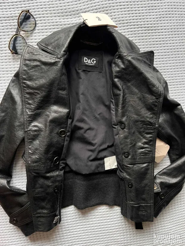 DOLCE & GABBANA ORIGINAL NOVA zenska kozna jakna 40 ili L