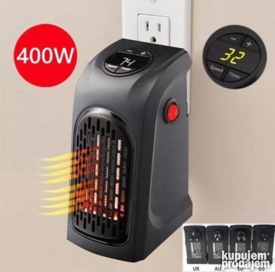 GREJALICA 400w za uticnicu MINI za kancelarije, kupatila itd
