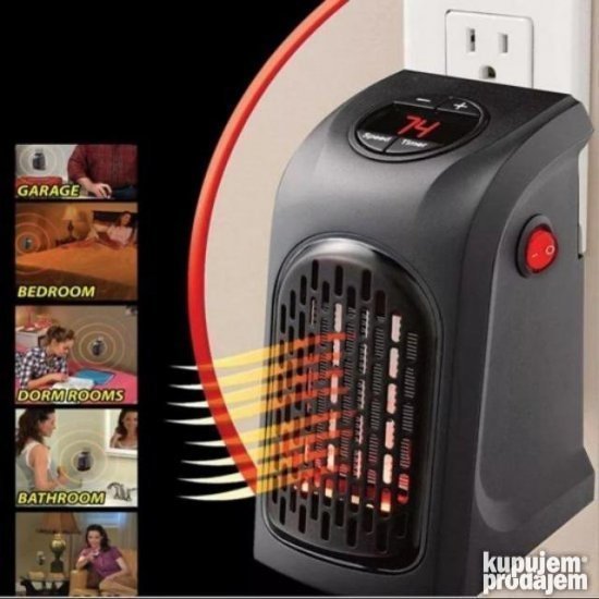 GREJALICA 400w za uticnicu MINI za kancelarije, kupatila itd