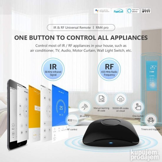 Broadlink RM4 Pro daljinski upravljač - smart home