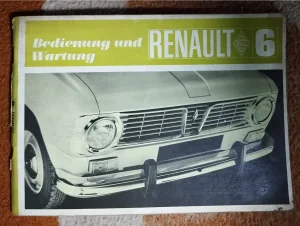 Renault 6, bedienung und wartung R1180