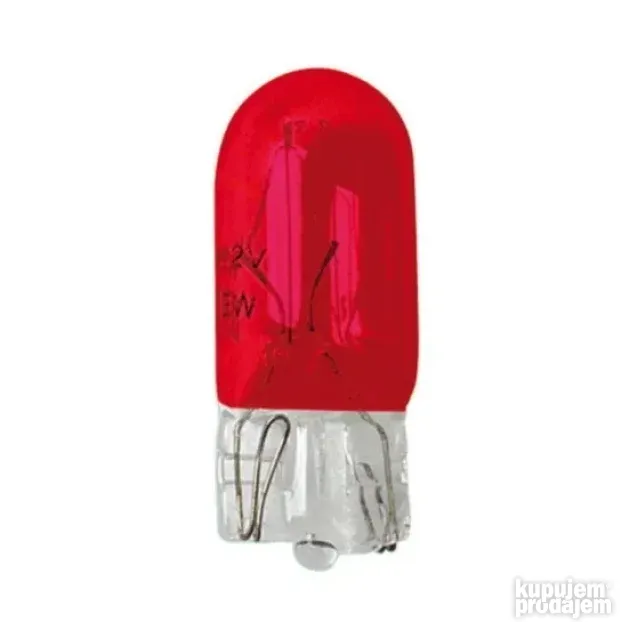 Sijalice W5W 12V 5W ubodna crvena (2 kom) Lampa 58363