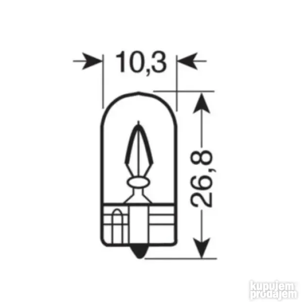 Sijalice W5W 12V 5W ubodna crvena (2 kom) Lampa 58363
