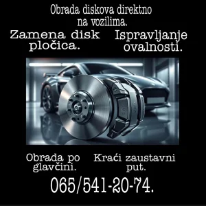 Obrada diskova direktno na vozilu.