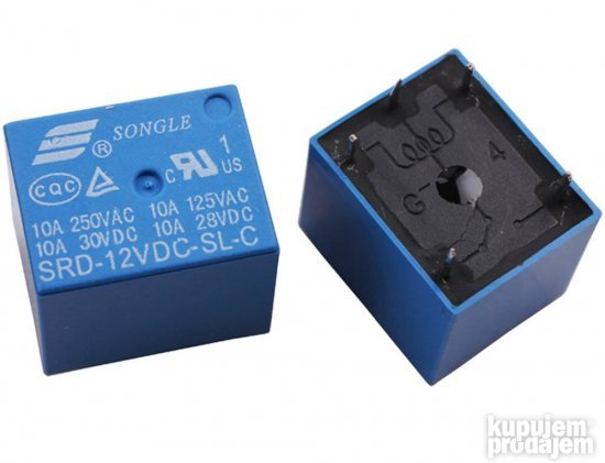 Relej - 12V - 250V - 10A SRD-12VDC-SL-C
