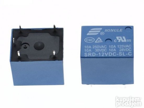 Relej - 12V - 250V - 10A SRD-12VDC-SL-C