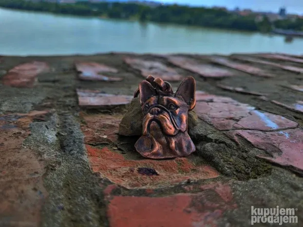 Francuski buldog 3d privezak za ključeve