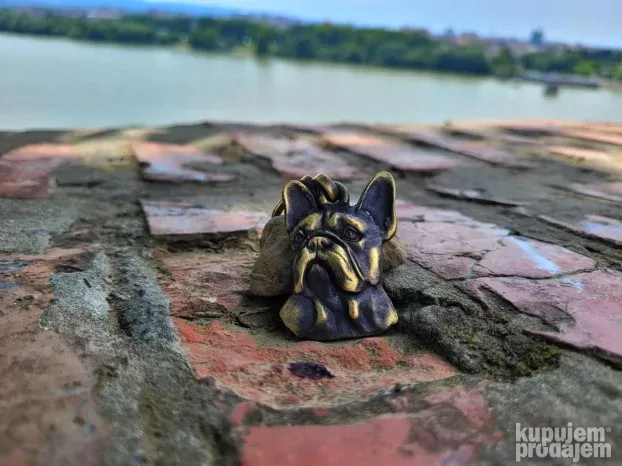 Francuski buldog 3d privezak za ključeve