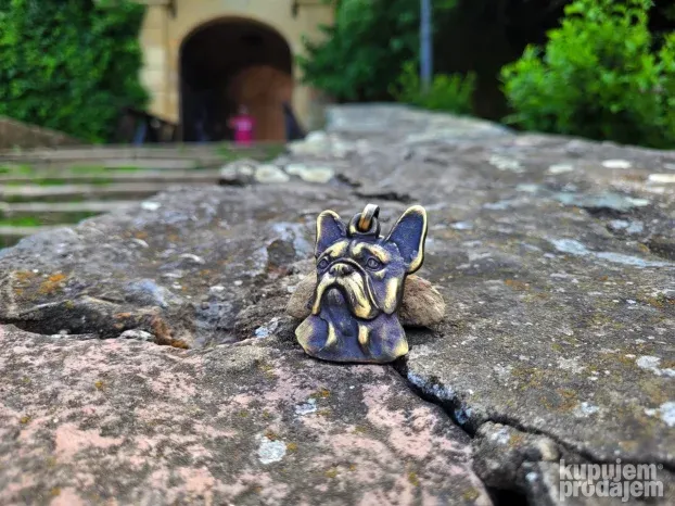 Francuski buldog 3d privezak za ključeve
