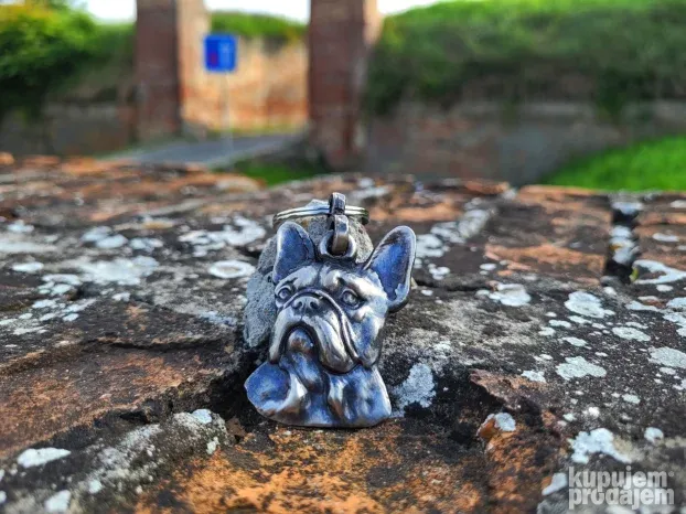 Francuski buldog 3d privezak za ključeve