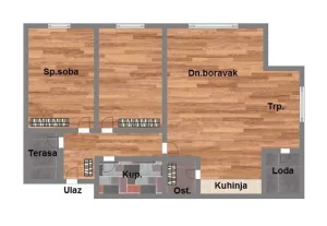 Trosoban -63m2 -Miseluk