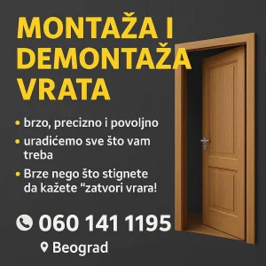 Ugradnja Vrata (Montaza i demontaza sobnih i ulaznih vrata)