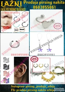 Lazni pirsinzi za sve delove tela (Nije potrebno busenje)